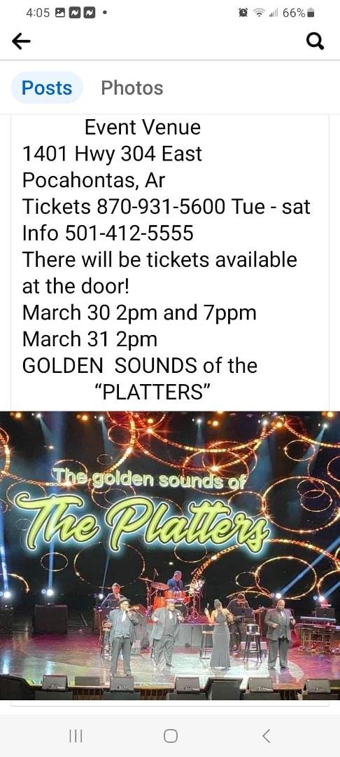 Catching the Platters in concert.