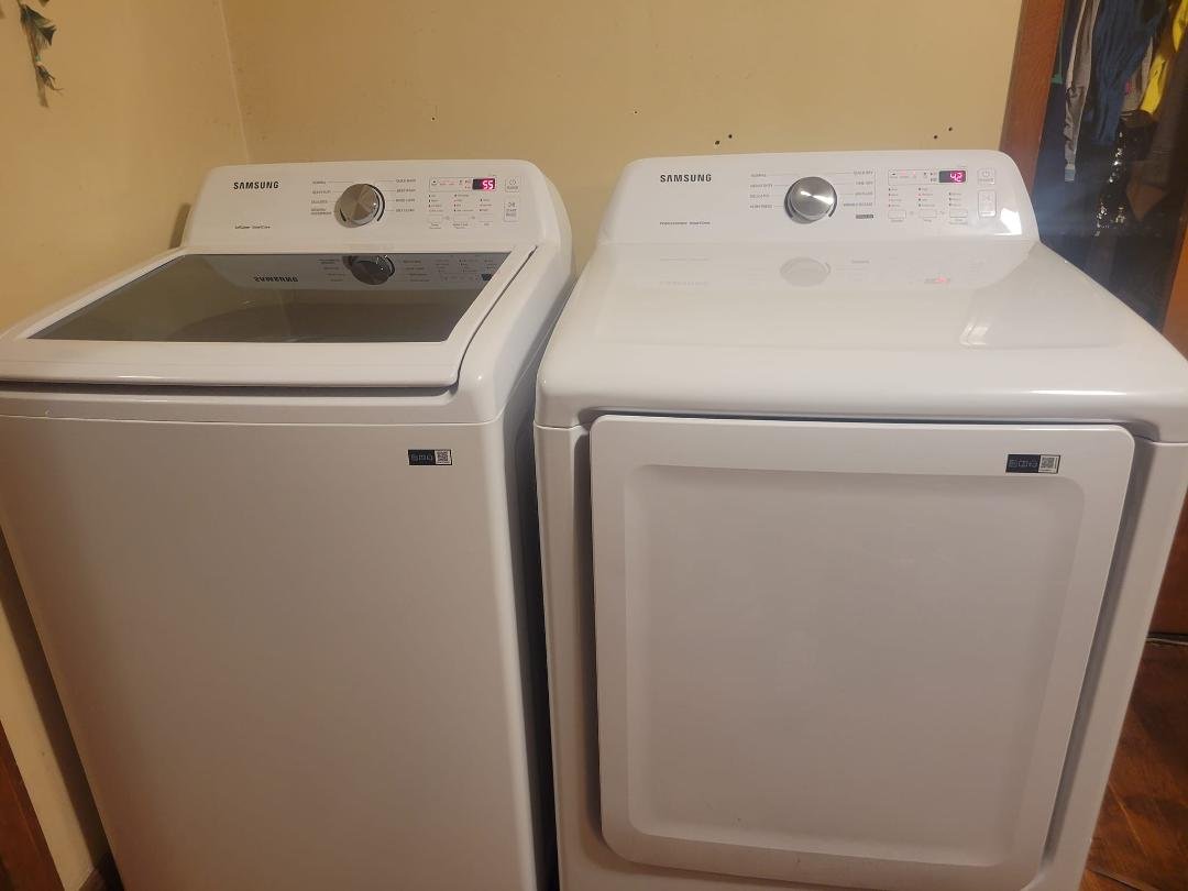 Look at my new washer and dryer. Love it