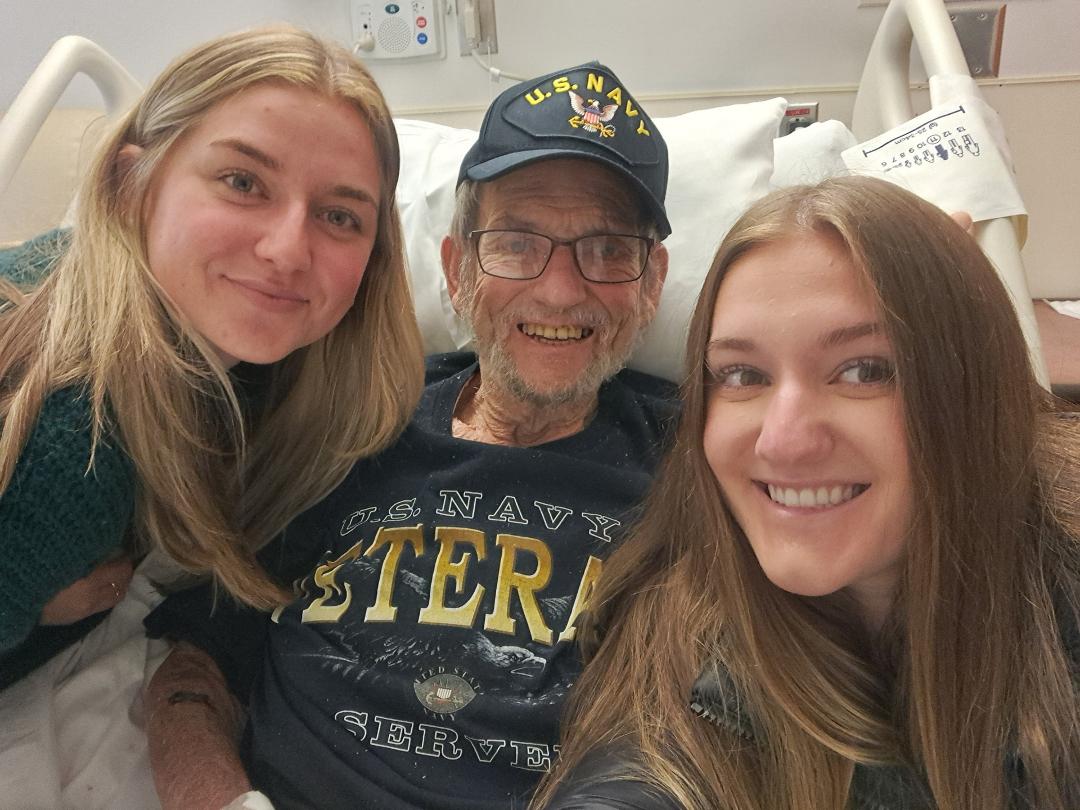 Veteran's Day with my granddaughters Madison Genicola and Avery Genicola