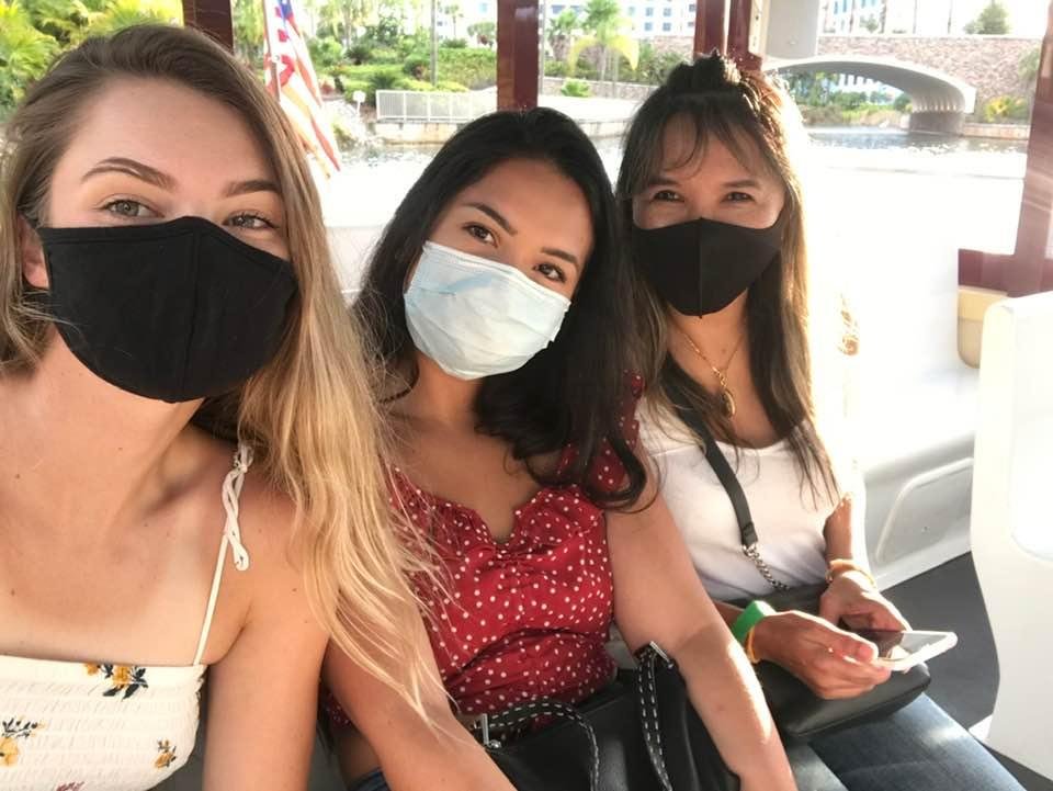 The masked trio.