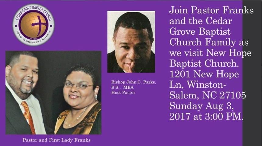 Rev. Dr. Marion Franks and his beautiful wife.