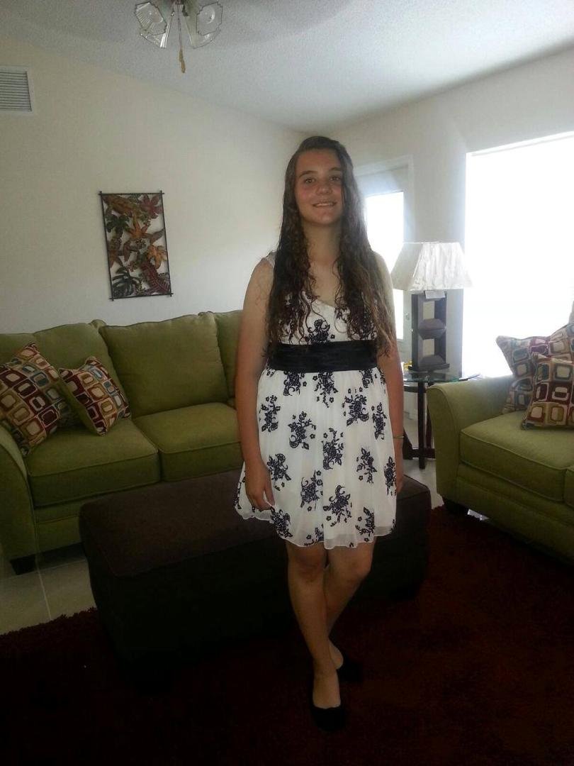 My daughter morgan 8th grade graduation dress
