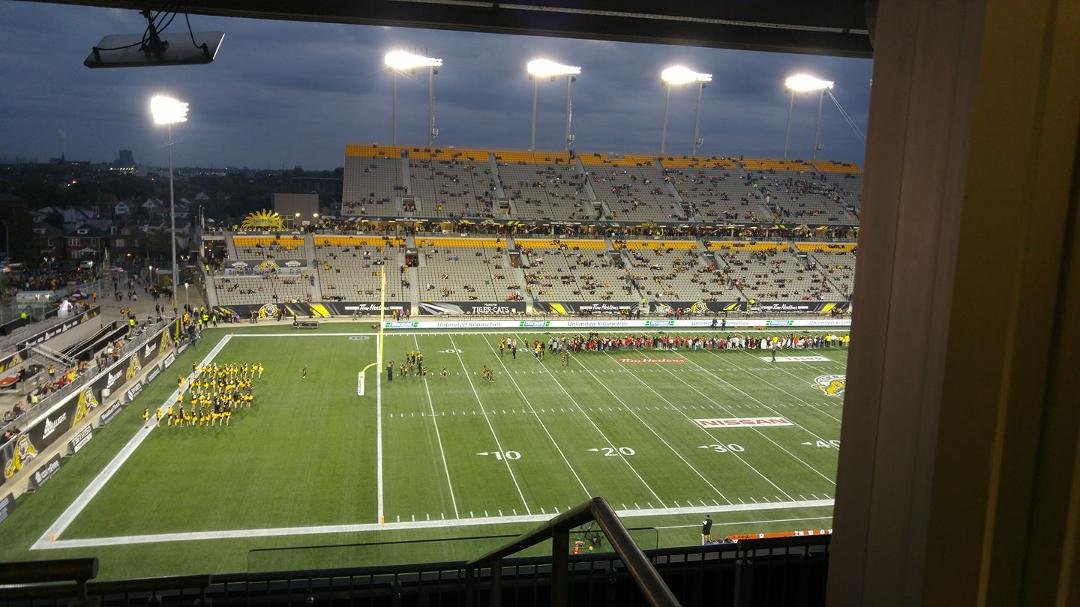 Sitting in a suite at the Ticat game!