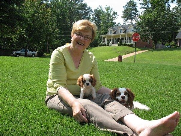 Jennifer and the Cavalier King Charles "boys"