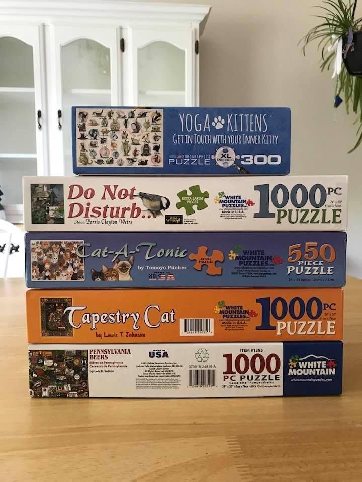 These are the puzzles we have done so far. Have some new ones on order.