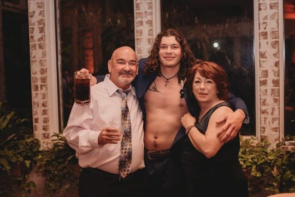 Us with our grandson