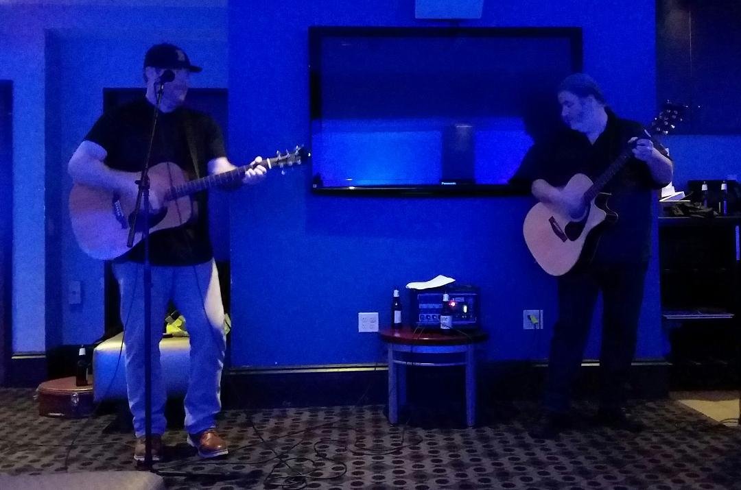 Kevin & Joe at the Brickyard tonight...there's a bad moon on the rise...