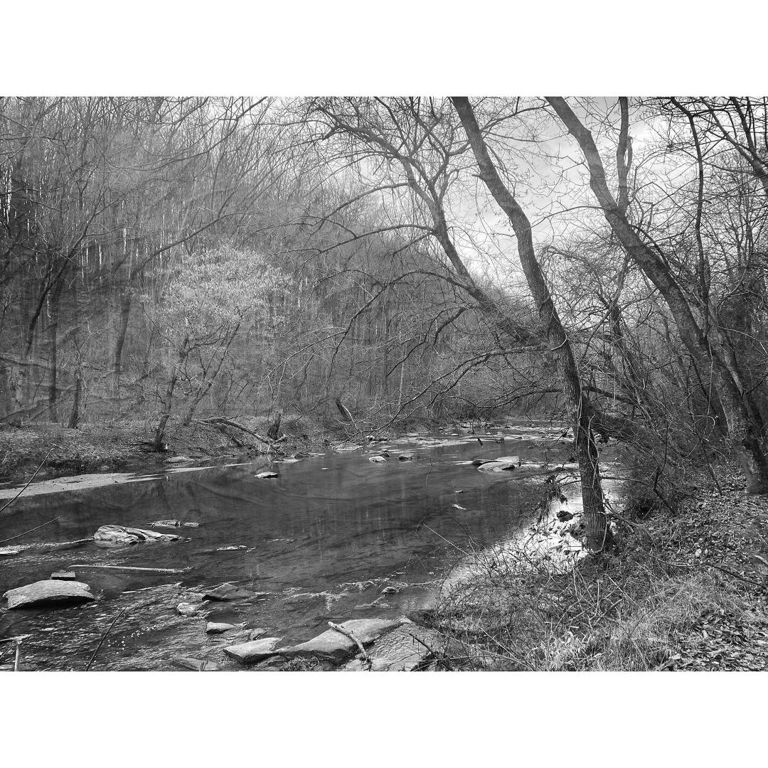 Burning off a few lunch calories along the Big Gunpowder River.
