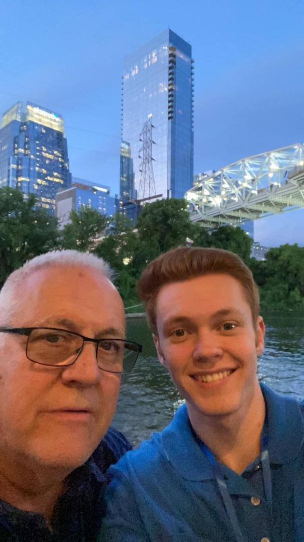 NUMBER 2 AND I ROLLING ON THE RIVER IN NASHVILLE.