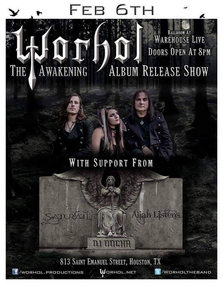 My son and the band Worhol.