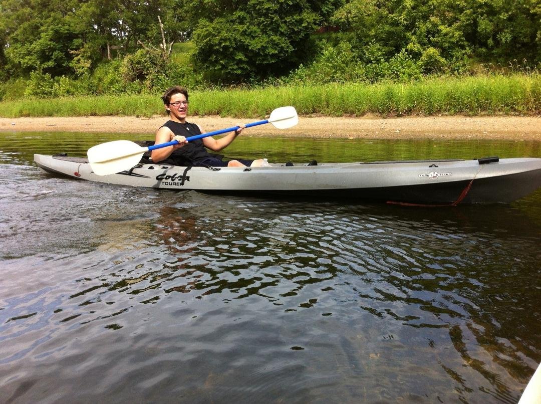 My Jack kayaking down the Colorado