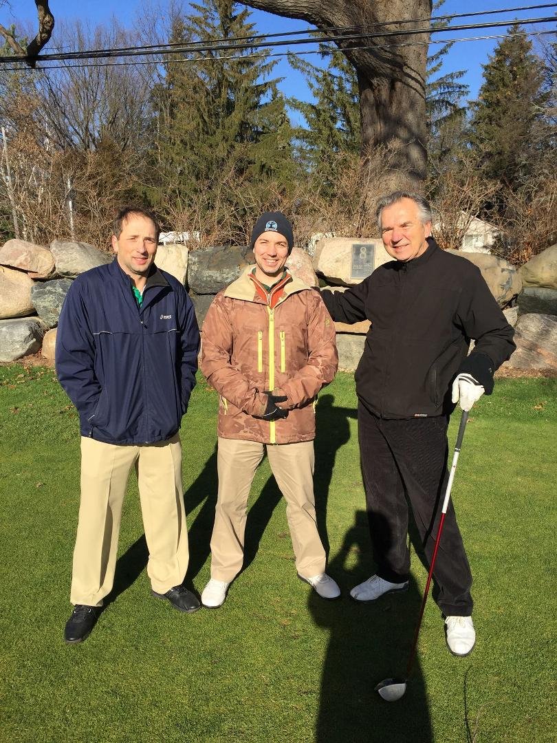 Golfing with my sons on Christmas Eve in Michigan!