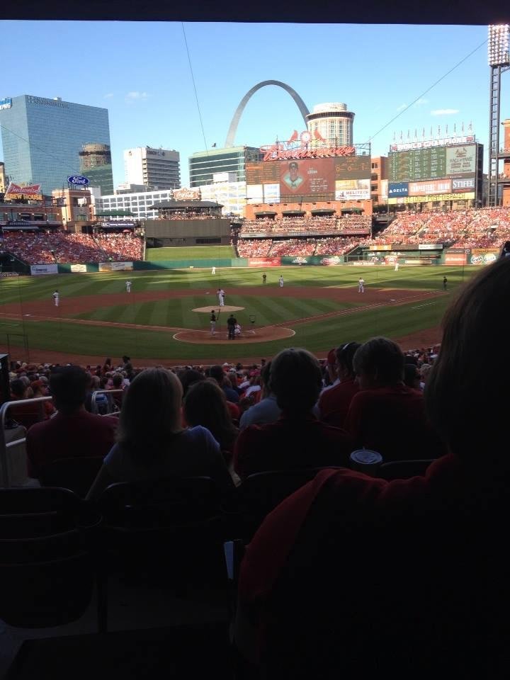 Great seats right behind home plate.
Lance Lynn pitching!