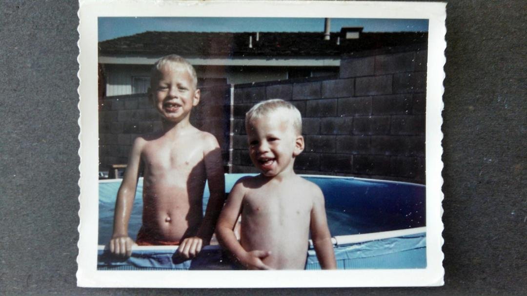 1963 my brother and me when I was only 3 years old. Good memories.