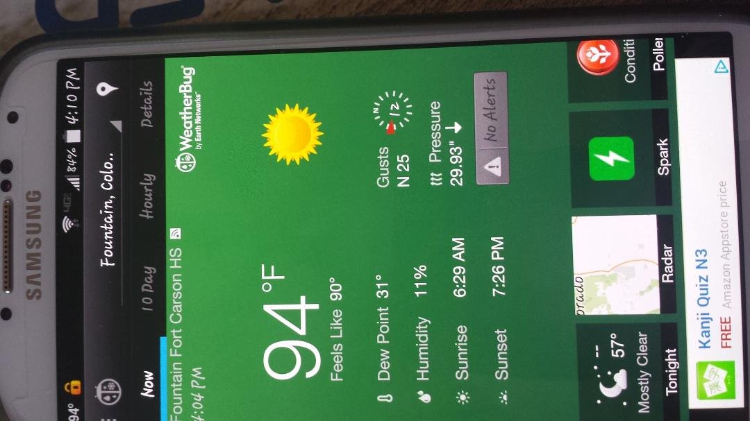 At home in Fountain. Check the humidity.