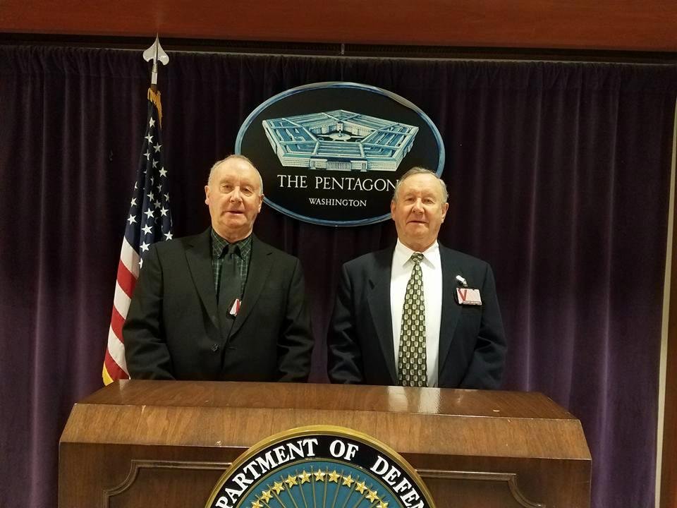 Jim on the Left and Jerry on the right waiting for their appointment with President-Elect Donald Trump. 😊 ( For friends who do not realize it Jim and Jerry are twins.)