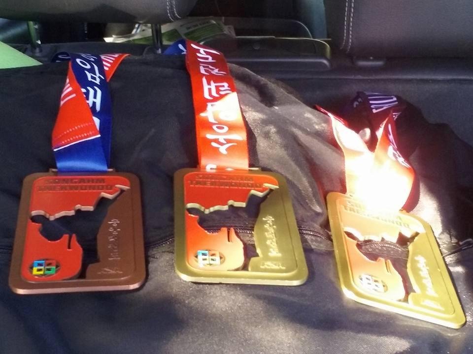 2 gold medals  and 1 bronze medal...not bad young grass hopper.....not bad at all......