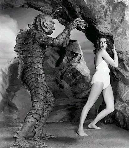 Dad and I are watching "Creature from the Black Lagoon".