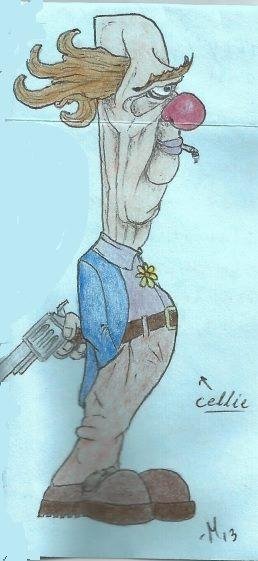 My old bank robber cellie in Solidad. He was a funny little dude; would tell me stories about his adventures, and this is how I imagined he would hold up his banks. A gambling addict, he would get the cash & head straight t