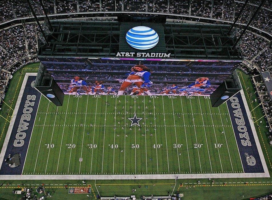 This is a view of TEXAS stadium from the retractable sunroof put in so GOD could watch his favorite team!!!