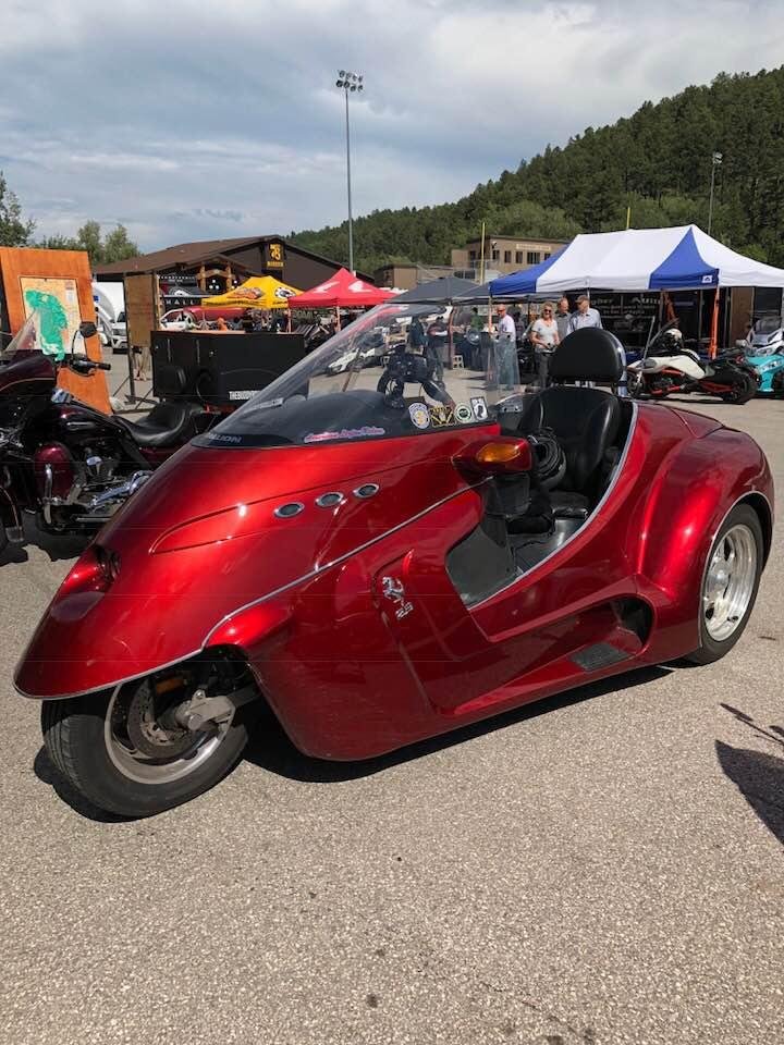 One of the crazy 3- wheelers at the rally in Deadwood SD