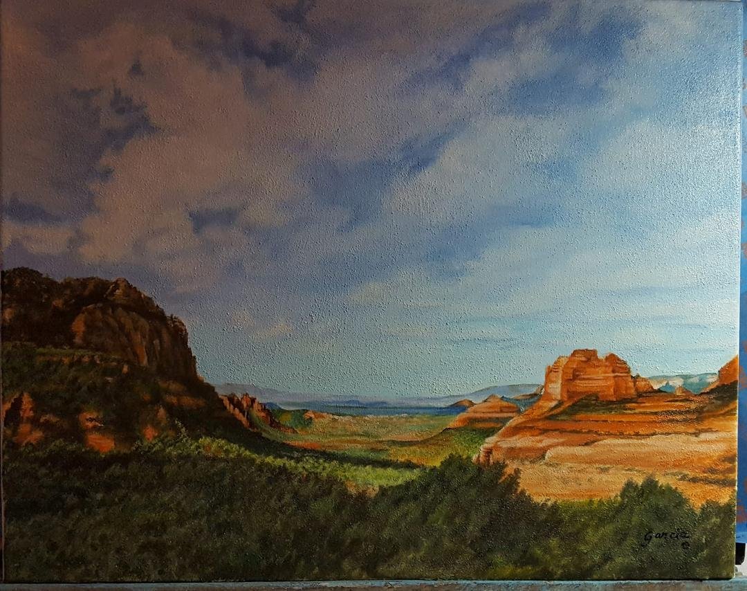 Just finished acrylic painting of Sedona, Arizona. One of the most beautiful spots on the planet. Reference photo taken by my son Tony.