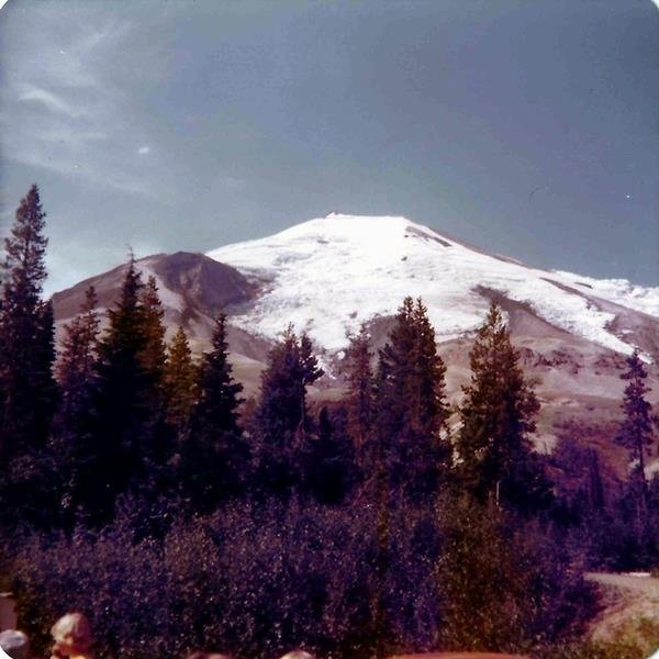 Getting ready to climb the side of the mountain that is now gone since the eruption in 1980.