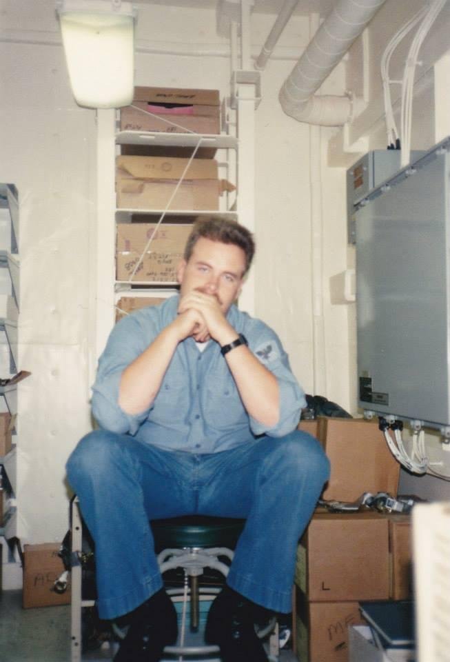 Hutch hard at work in the supply room