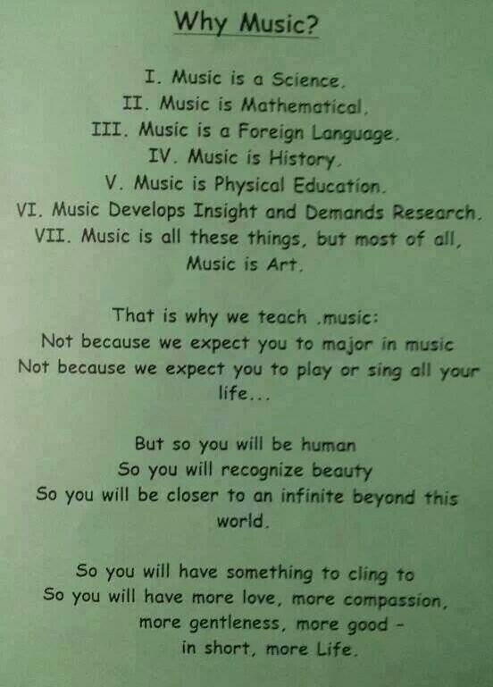 Why Music...