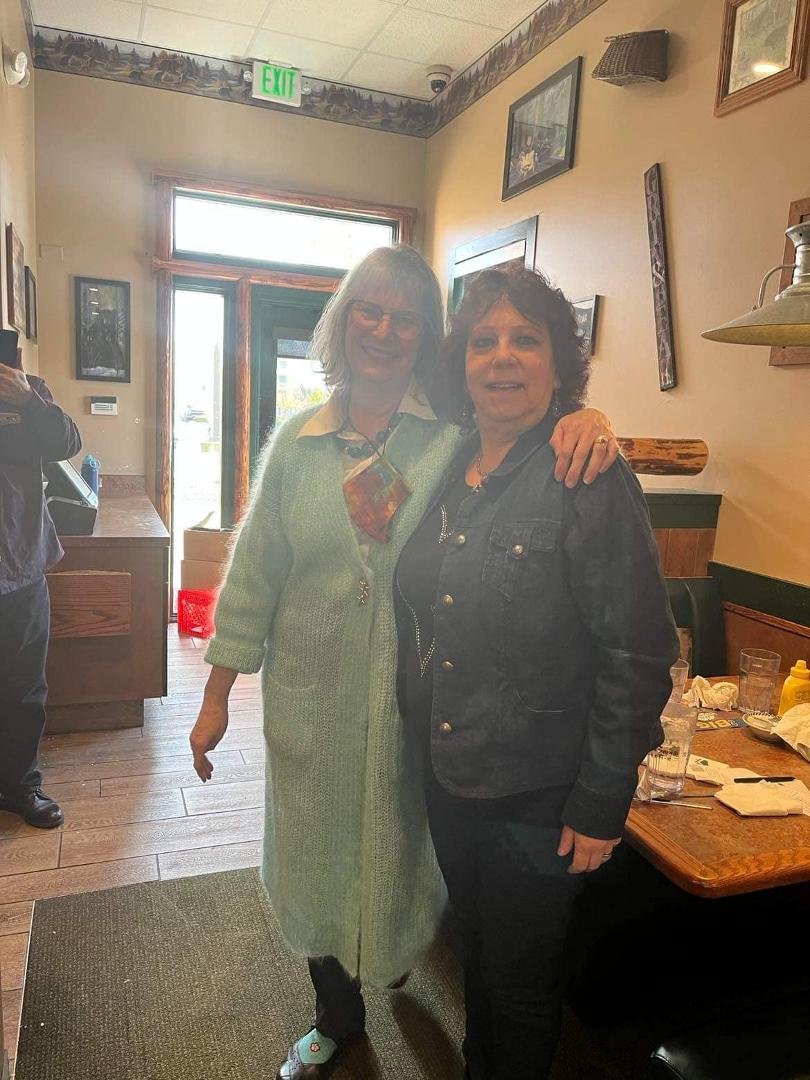 Me and Marlys my friend and roommate from college. It was nice getting together after 41 years!!