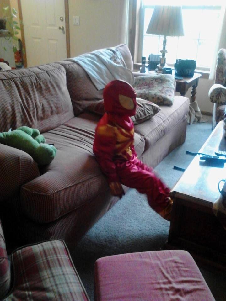 I have a spider on my couch.  Pretty cute one I might add.