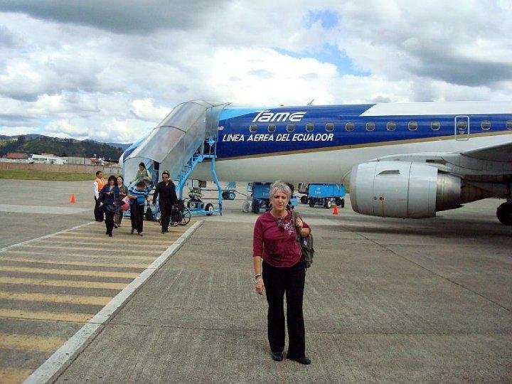 We've just landed at the Cuenca airport. It's a 40 minute flight from Quito and a 8 hour drive over the Andes.