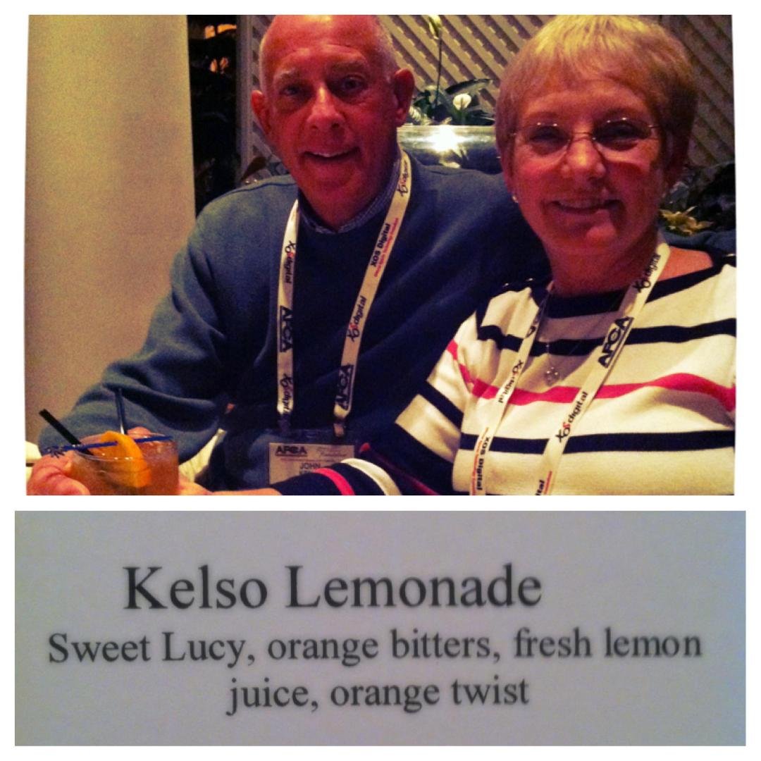 Just returned from the Gaylord-Opryland Hotel in Nashville where we enjoyed "Kelso Lemonade" which is made with Sweet Lucy, a liquor made in, of all places, Kelso, TN! And we had just learned about Sweet Lucy from Admiral F