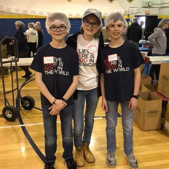 Grains of Hope packed its millionth meal to Haiti and area food pantries over the seven years of this project begun by Pastor Kat and the F.R.Church. Thank you to Emmett, Emerson, and Caden for contributing your efforts wit