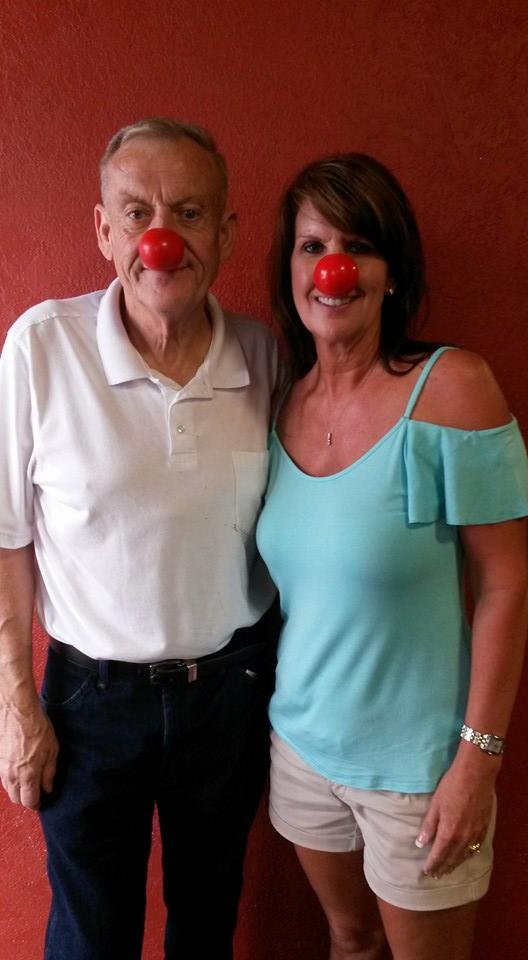 Sheila and I doing our part for childhood hunger for the Chickasha radio stations