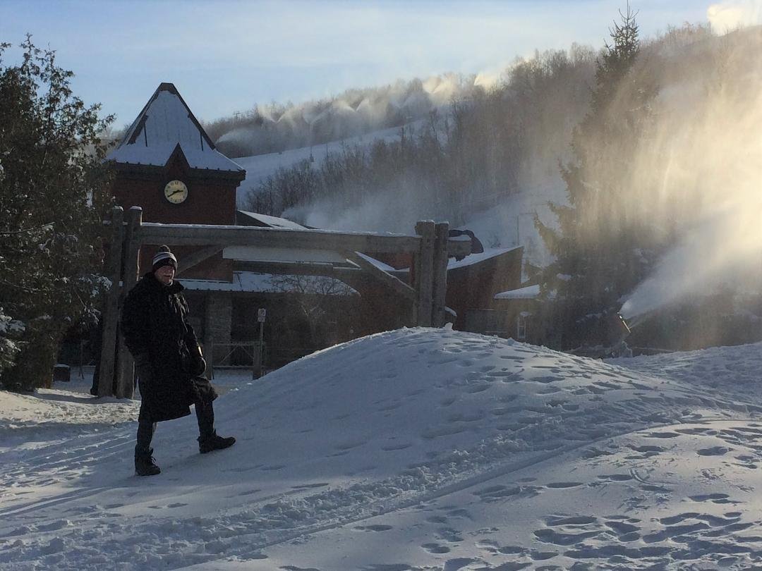 Making lots of snow.