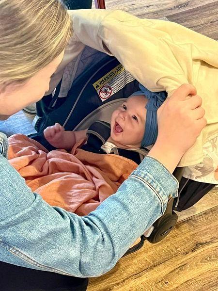 I think Aubrey (born 6/23/24) just learned great grandma & great grandpa are coming for a visit. Look at that smile!! 🥰