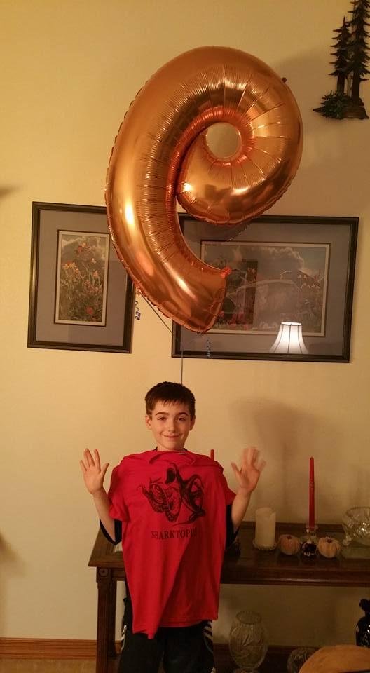 Last single digit birthday.  They grow up so fast.