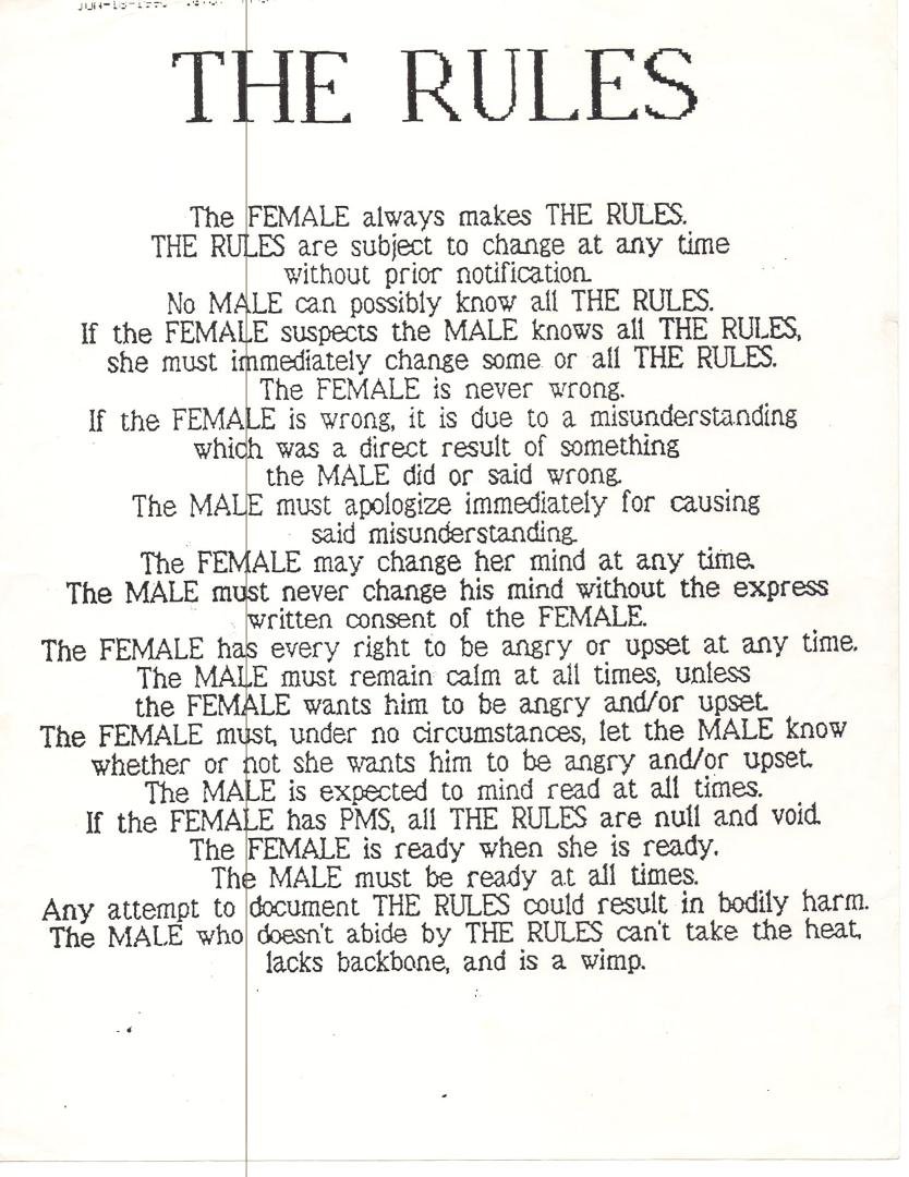 What Women Love and Men Hate.
