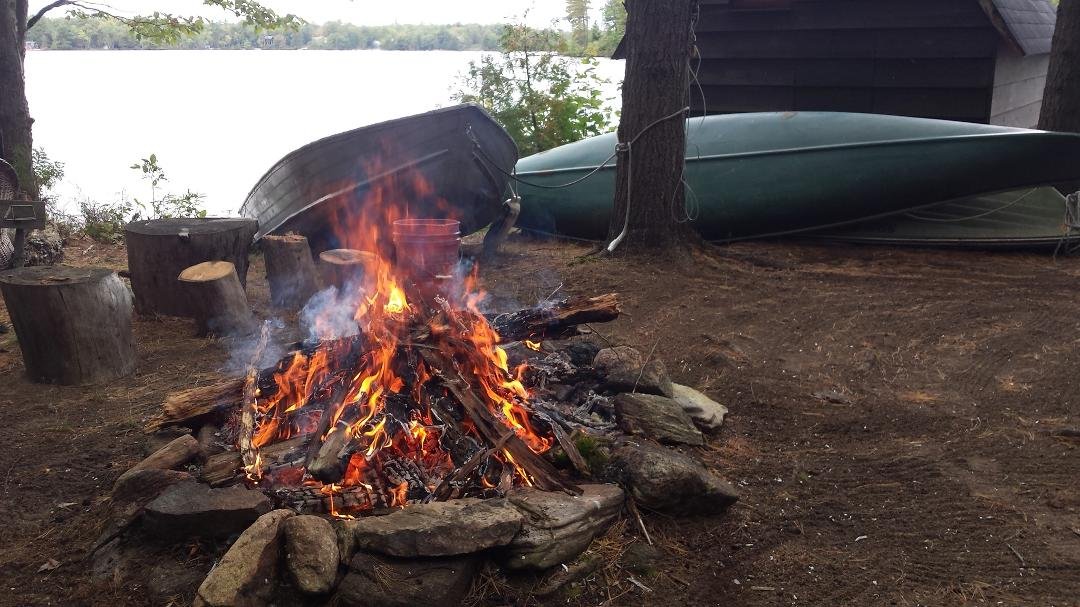 Nice fire on a cool autumn day