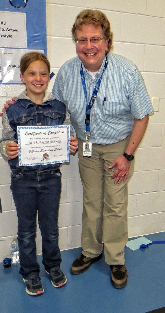 Isara and her 5th grade teacher.