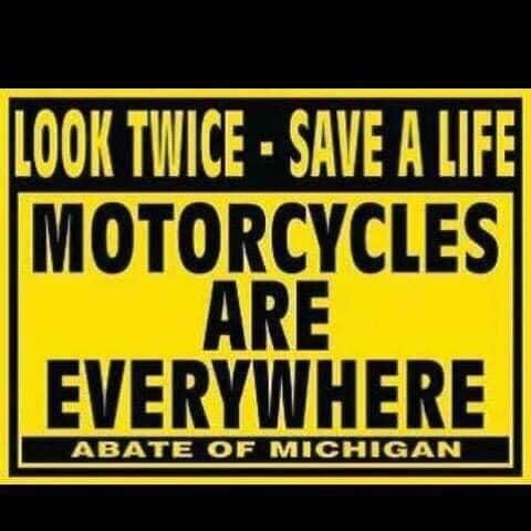 May is motorcycle awareness month.