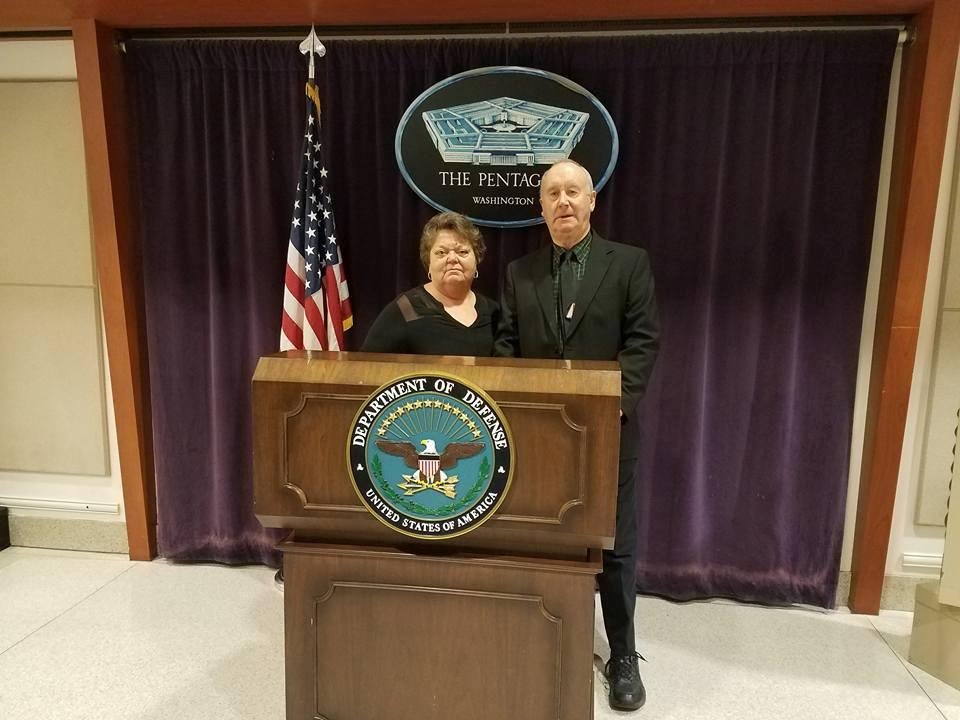 Jim and I at Jack's Promotion ceremony at the Pentagon. It was a very special Day...