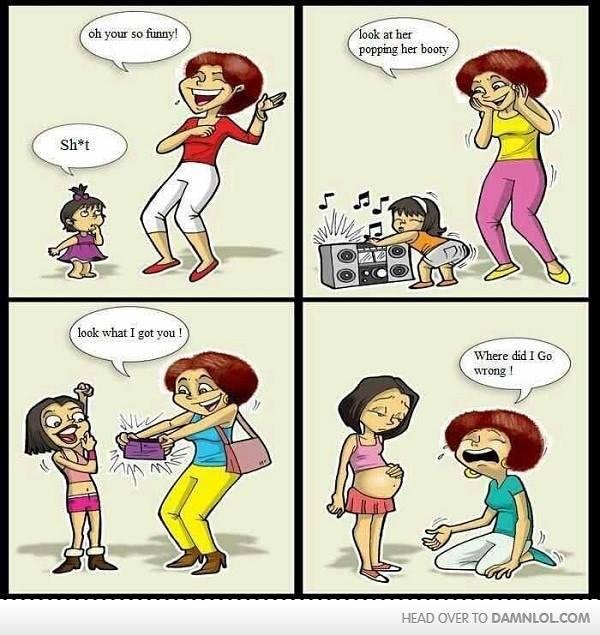 Dont be a enabler...keep aware of what you encourage...even at a young age...