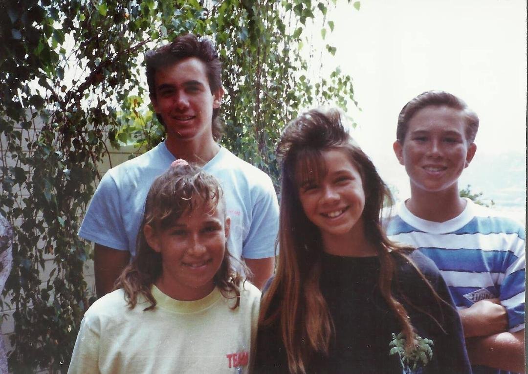 Back in the day Mike, Jenny, Laura and Nick