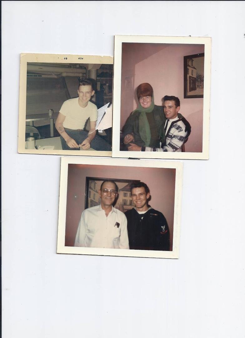 these were all taken in 1966, the one with my father and the on with the young lady were taken in Philly Sunday night before we deployed for the Caribbean on Monday Morning