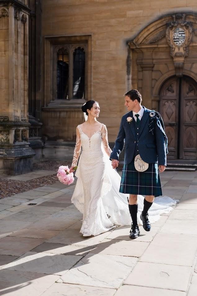 My son and his beautiful bride at their wedding at the Bodleian Library in Oxford, England, in June.