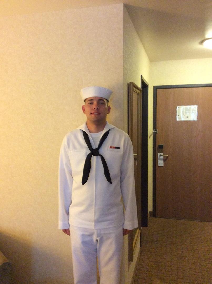 Graduation day from boot cam. Seamen Recruit Trent Adrian. Proud to say - That's My Son