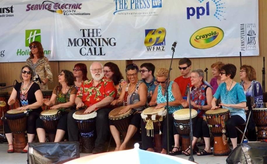 Drumming makes us happy.
