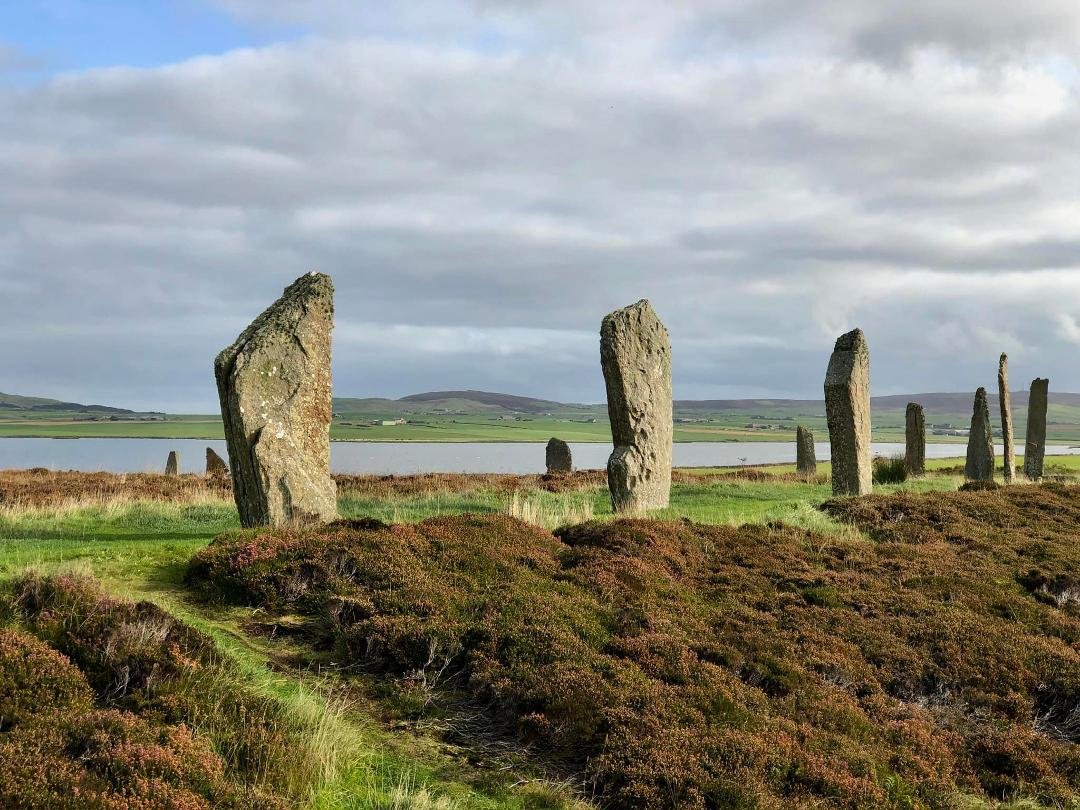 The Ring of Brodgar, in Orkney: a 5000-year-old circle of mysterious, massive stones that were hewn many miles away.